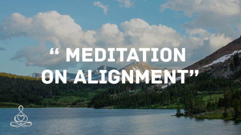 Meditation on alignment…